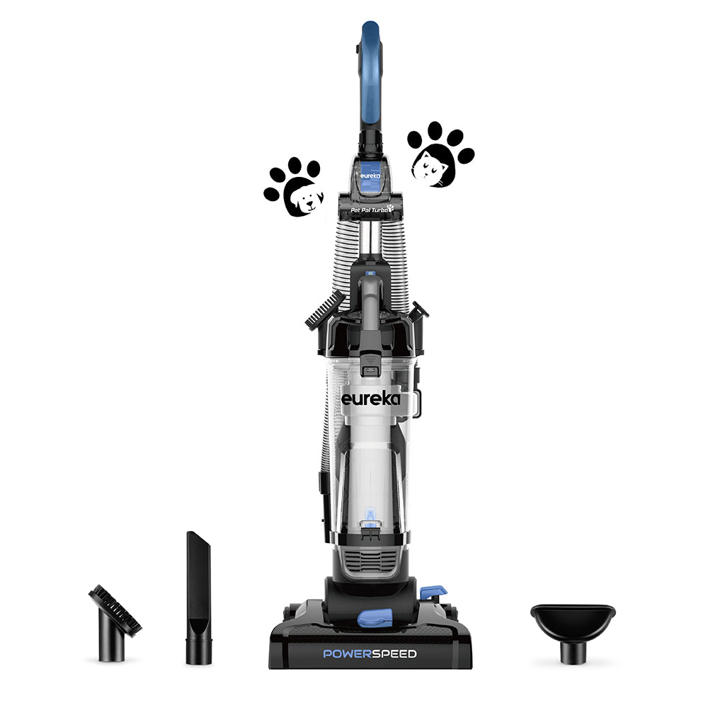EurekaC PowerSpeed Lightweight Upright Vacuum Cleaner for Carpet and Hard Floor, Powerful Bagless Upright Vacuum Cleaner for Home Pets, NEU181A, Blue